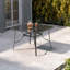 Heasley Square Metal Outdoor Dining Table With Umbrella Hole , 105cm cm W 105cm cm D-517507949