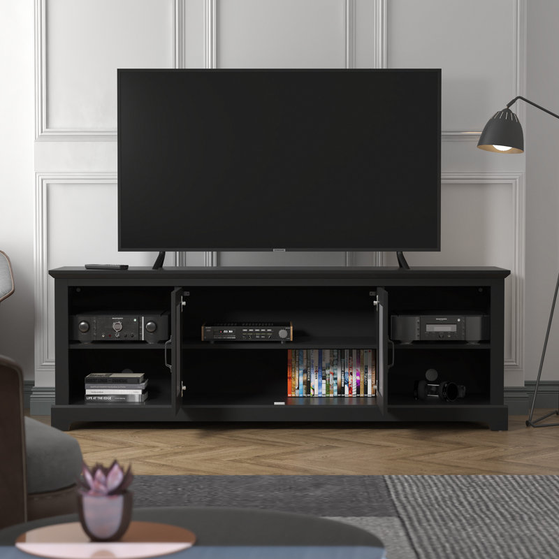 Meuble télé pour téléviseur de 75 po ou moins Chessani, Noir