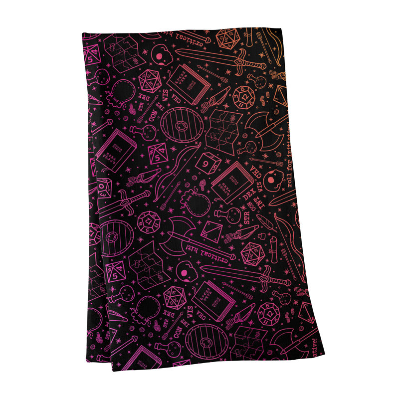 Mcguigan Tea Towel Kitchen Towel, Black/Red/Orange, Poly Twill