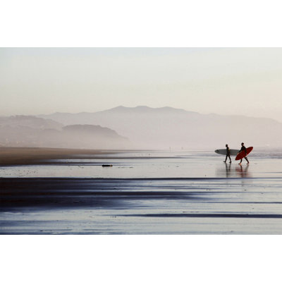 Surfers At Ocean Beach Print