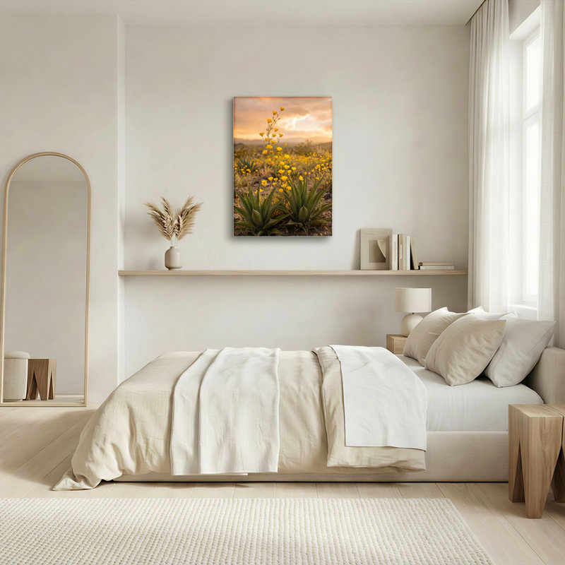 Ensemble de 1 tableau sur toile Desert Bloom, H 24 po x l 18 po, Toile tendue