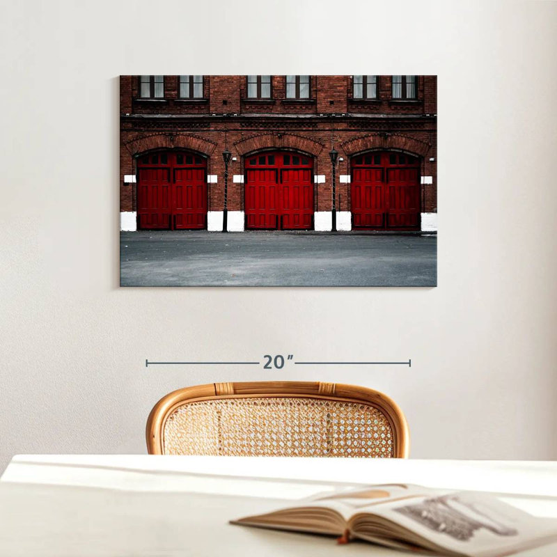 Fire Station, 16" H x 24" W