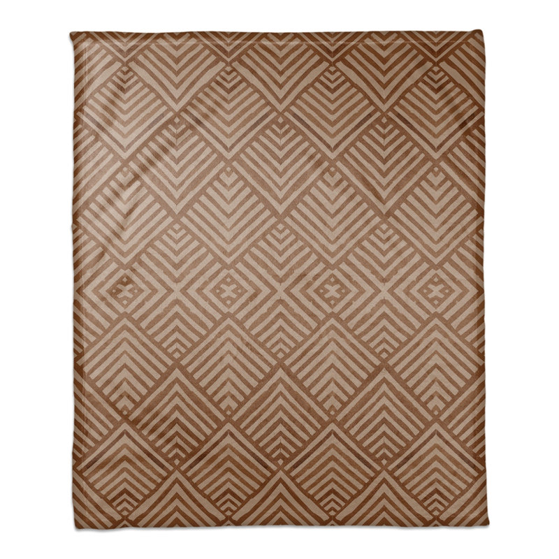 Hand Woven Throw Blanket, Rust