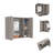 Medicine Cabinet, Double Door, Mirror, One External Shelf  -Light Gray-1780908508