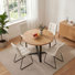 Ensemble de table de salle à manger 5 pièces avec 4 chaises, ensemble de table de salle à manger avec base en métal
