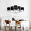 Ensemble de 5 pièces Urban USA par Dallas Skyline BW sur toile-93822412