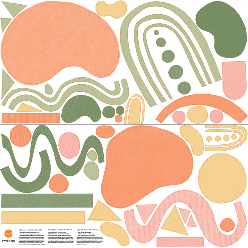 Abstract Non-Wall Damaging Wall Decal