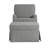 Upholstered Skirted Swivel Accent Arm Chair With Storage Ottoman-1258718068