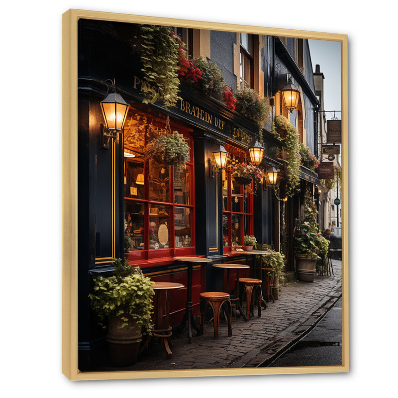 «Ireland Galway City Extremely», art mural Irlande, H 44 po x l 34 po x P 1,5 po, Cadre naturel flottant