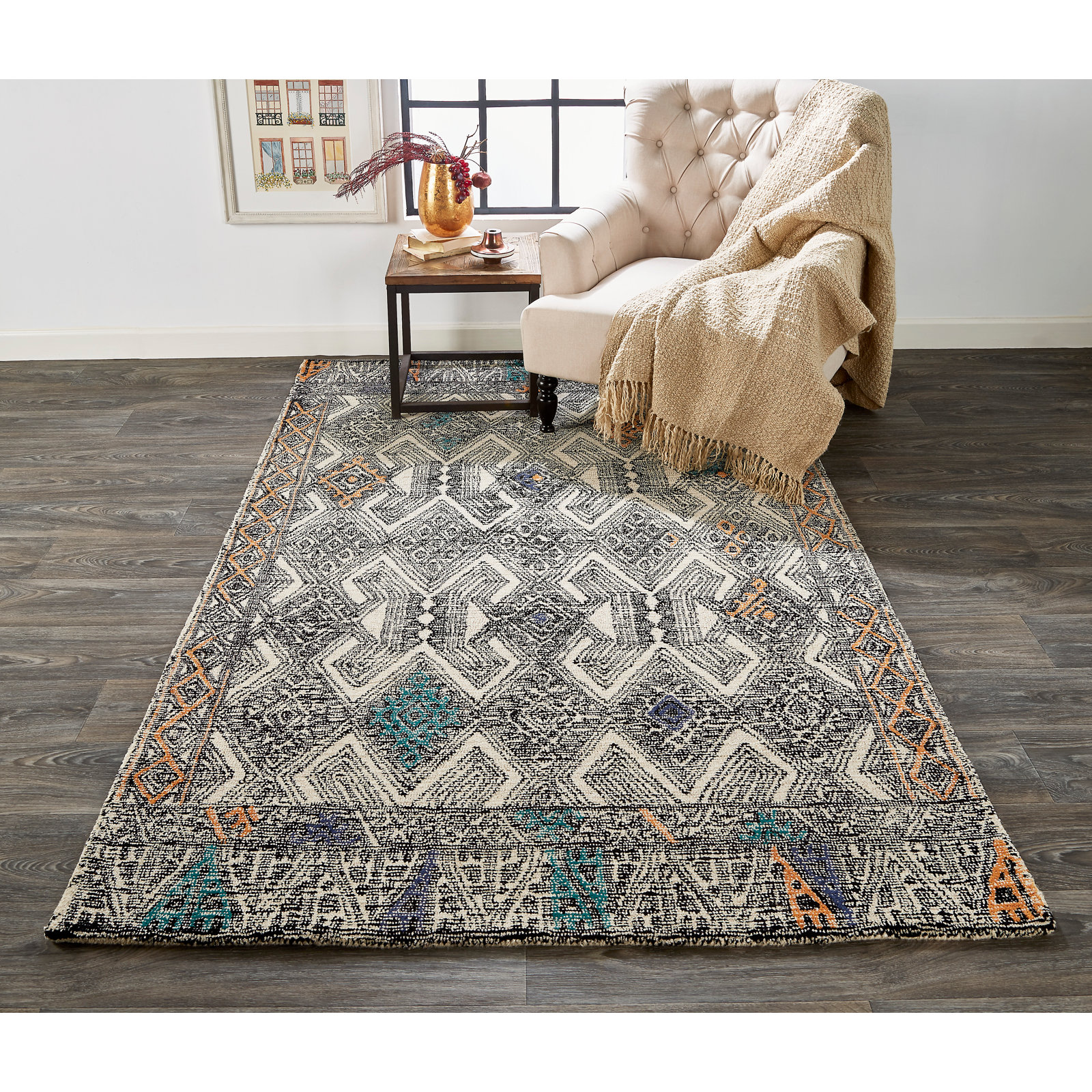 Eliel Hand Tufted Rug, Rectangle 8' x 11'