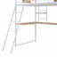 Lit mezzanine simple avec bureau en L et garde-robe-1056070501