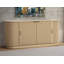 Buffet 4 portes à panneaux cannelés en chêne clair 62,5 "Orlina