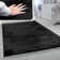 Super Soft Area Rug In Solid Black