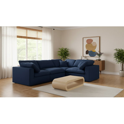 Canapé modulaire en tissu 4 pièces Hitha