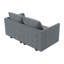 61" Square Arm Modular Loveseat with Storage Space-214142227