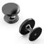 American Diner Collection Round Knob - 1-3/8 " Diameter Cabinet Knob Black Nickel - Transitional, Traditional Hardware for Drawers & Cabinets-116145109-116145111