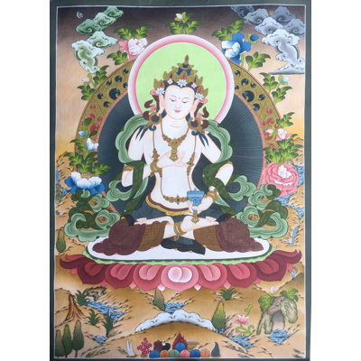 Vajrasattva Thangka (Thangka sans brocart)
