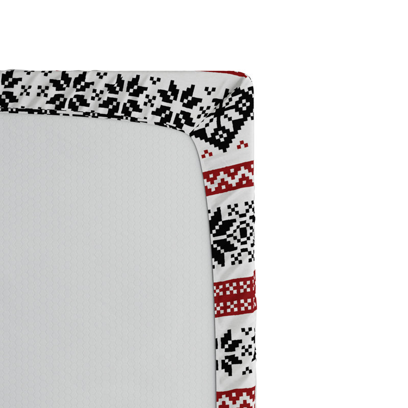 Microfiber Geometric Fitted Sheet, Full Fitted Sheet
