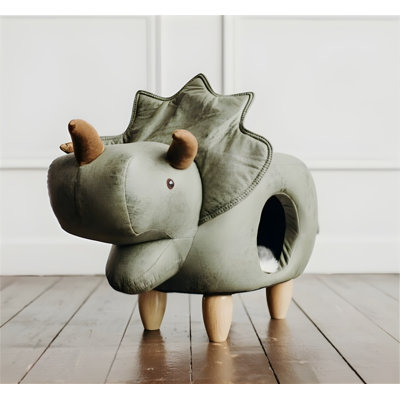 Dinosaur-Themed Pet Stool – Multi-Functional Ottoman with a Playful Look