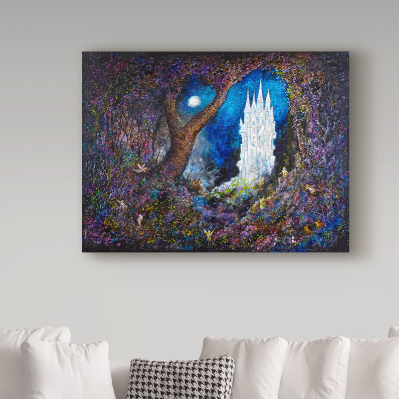 «The Fairy Castle» par Kellene, reproduction d'art sur toile tendue, H 14 po x l 19 po