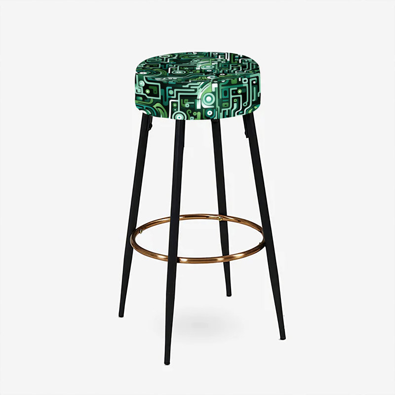 Ensemble de 2 tabourets de bar Green Techno Fusion Maze