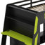 Wood Loft Bed With Desk, Multi-Storage Shelves And RGB Light-1699350539