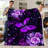 1pc Purple Butterfly Blanket, Galaxy Space Nebula Stars Rose Floral Throw, Soft Cozy Lightweight Warm Blanket for Sofa Couch Bed Living Room Dorm Office Travel, Home Decor All‑Season Gift,-135920269