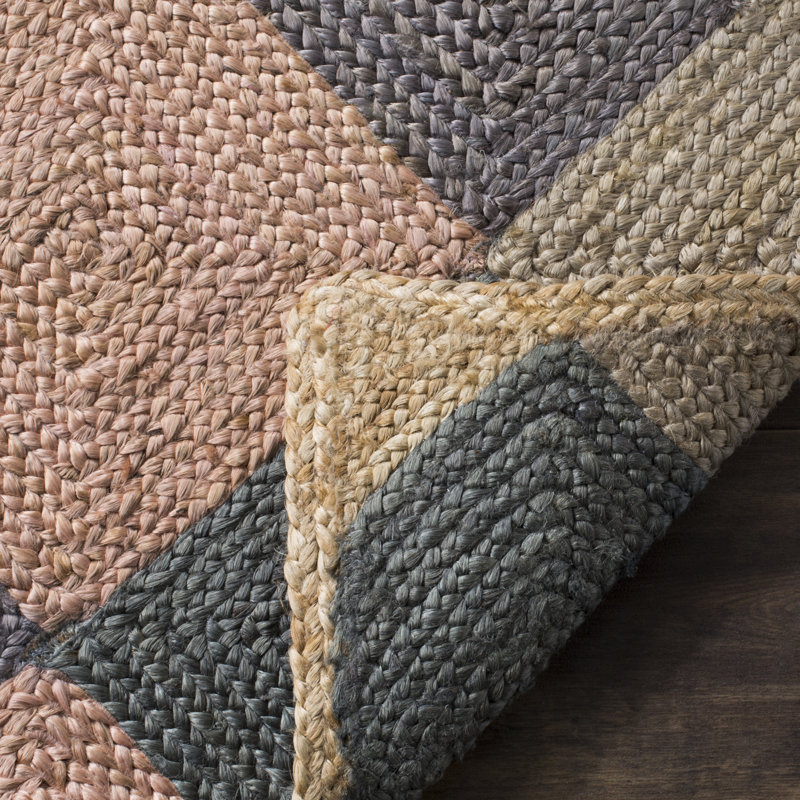 Gigi Natural Fiber Hand Woven Geometric Indoor/Outdoor Rug, Rectangle 3' x 5'