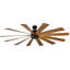 Windflower 12 - Blade LED Windmill Ceiling Fan with Wall Control and Light Kit Included-32650336-32650338