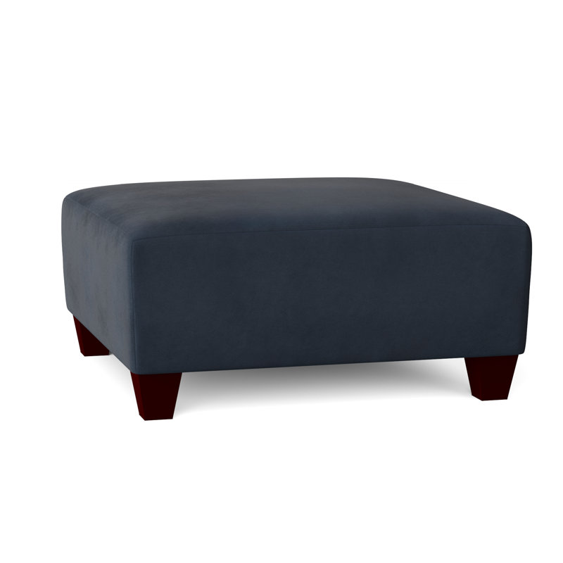 Andrighetti Upholstered Ottoman, Bulldozer Sapphire