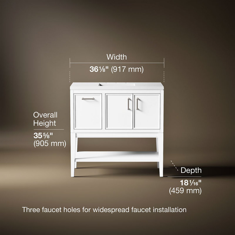 Winnow 36-In Bathroom Vanity Set, White