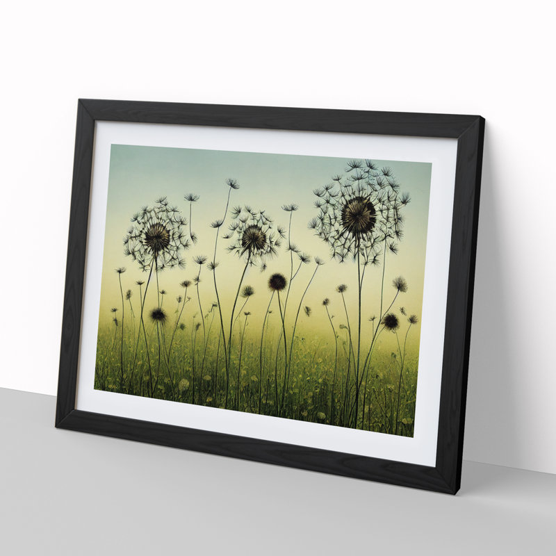 Dandelion Field Vol.3 - Framed Print, Black, 46cm H x 64cm W x 2cm D