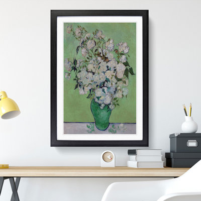 White Roses by Vincent Van Gogh - Picture Frame Painting