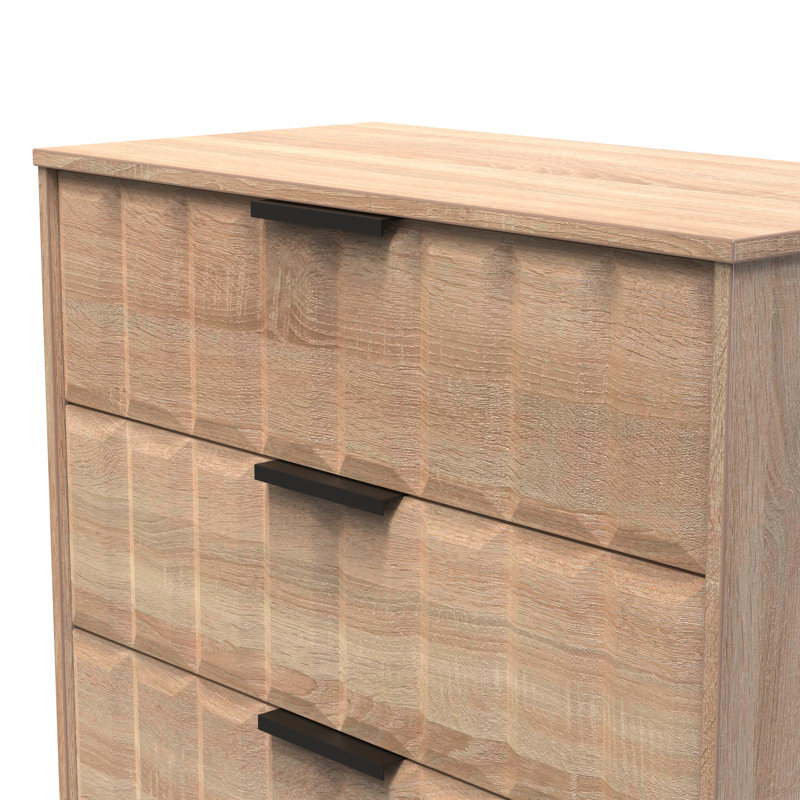 New York 3 Drawer Deep Chest (Ready Assembled), Brown