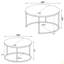 2-Piece Round Faux Marble Nesting Coffee Table