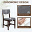 Ensemble de salle à manger rustique 5 pièces - 1 table en bois massif + 4 chaises rembourrées, mobilier de style campagnard pour la cuisine et la salle à manger, ensemble de salle à manger minimaliste pour 4-1696553664-1696553665