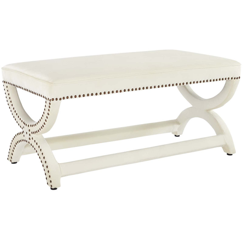 Banc rembourré Expound, Ivoire