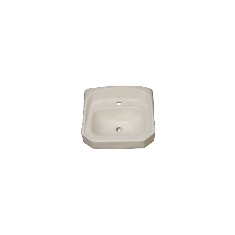 Lavabo de salle de bain mural rectangulaire en porcelaine vitreuse blanche 18,5 "Proflo