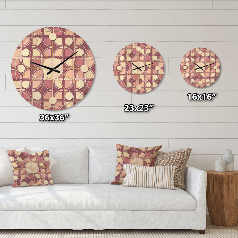 Horloge murale rétro Mid-Century, Moyen