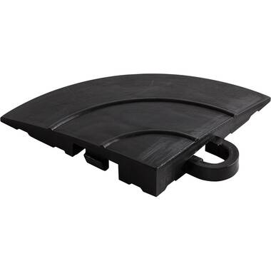 Ramp-Cleat Garage Flooring Roll in Black Rubber-Cal, Inc. Size: 0.12 H x 36 W x 180 D