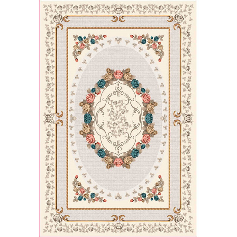 Luxurious Velvet Area Rug, 5.2 x 7.5 ft | 100% Velvet Fabric, 100% Cotton Sole, 0.4 in Pile Height | Antibacterial, Non-Slip, Machine Washable | Elegant 3D Digital Print, Perfect for Living Room & Bedroom Décor