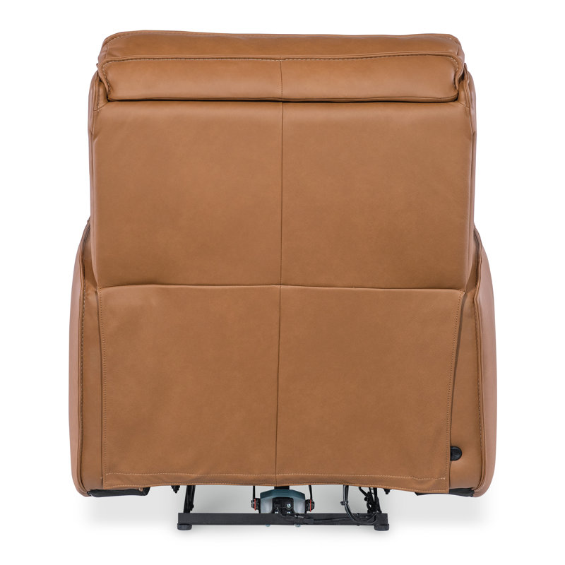 Oslo Antelope Brown Leather Zero Gravity Recliner with Power Headrest