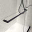 Porte de douche double coulissante noire mat sans cadre 6076 pouces avec fonction de fermeture douce réglable en verre trempé de 8 mm avec Nano facile à nettoyer et anti-déflagrant