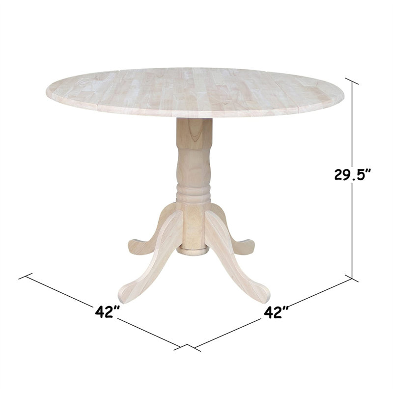 Table de salle à manger extensible en bois manufacturé 29,49 po H, Blanc/Crème