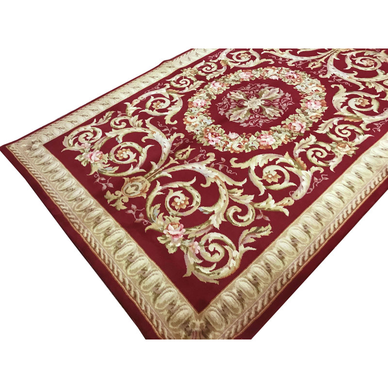 Hand-Knotted High-Quality Wine Area Rug