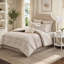 Ensemble de couette brodé 8 pièces - Neutre - Queen-134728863