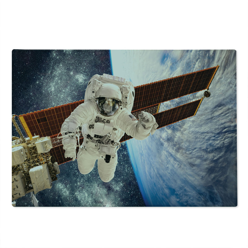 Ambesonne Outer Space Cutting Board Large Size Gravity Astronaut Multicolor