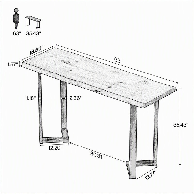 Table de bar 63 po
