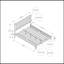 Lit, lit plateforme, grand lit, cadre seulement, chambre à coucher, cadre en bois blanc, pieds en bois blanc, contemporain, moderne