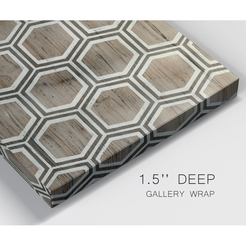 «Driftwood Geometric IV», reproduction sur toile tendue, H 32 po x l 32 po x P 1 po